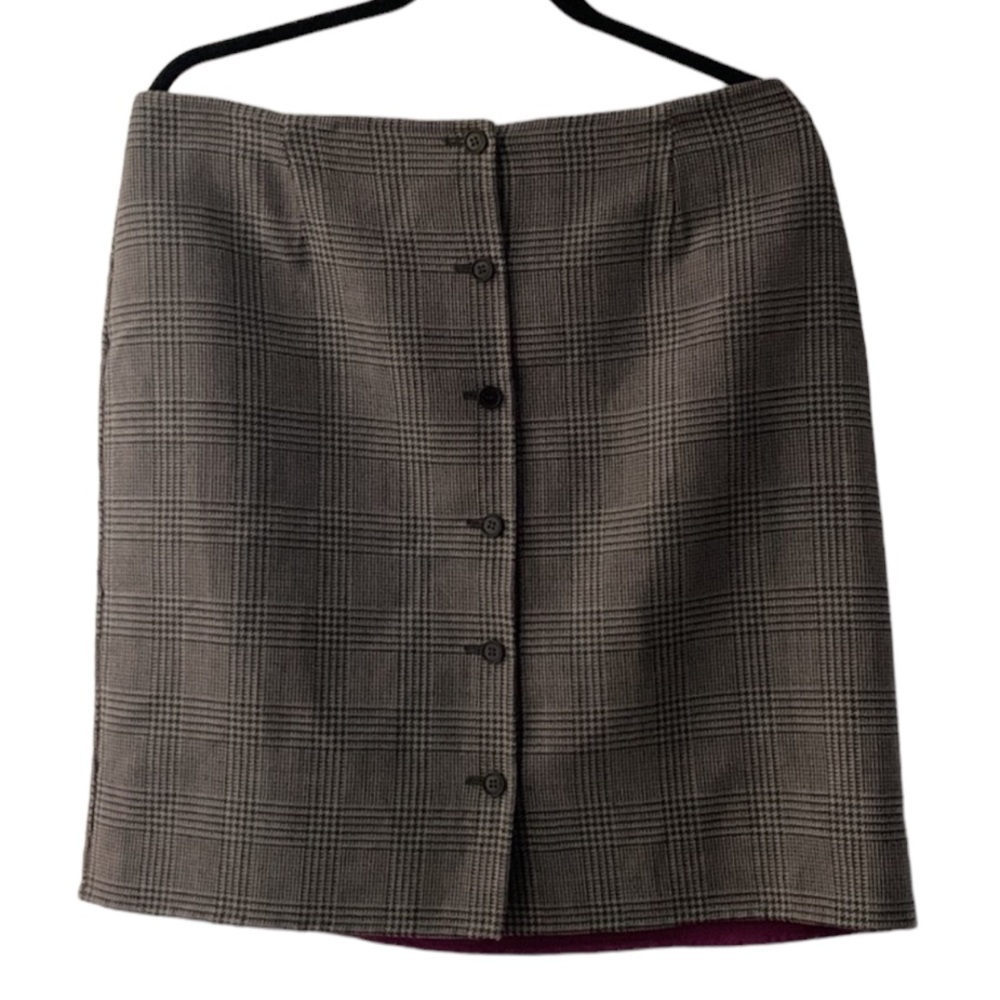 Due per due plaid reversible skirt size 14 office career